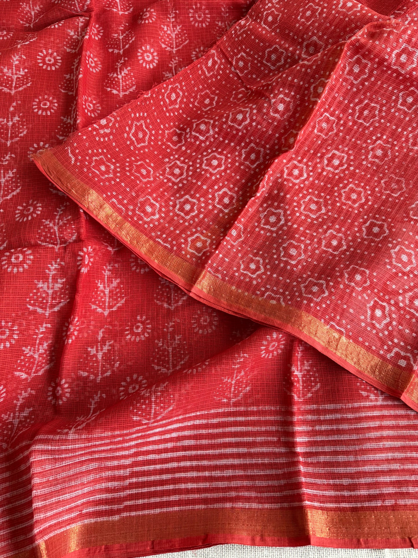 Orange Pure Kota Doriya Saree