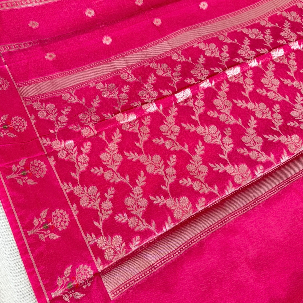 Pink Stripes Meena Georgette Saree