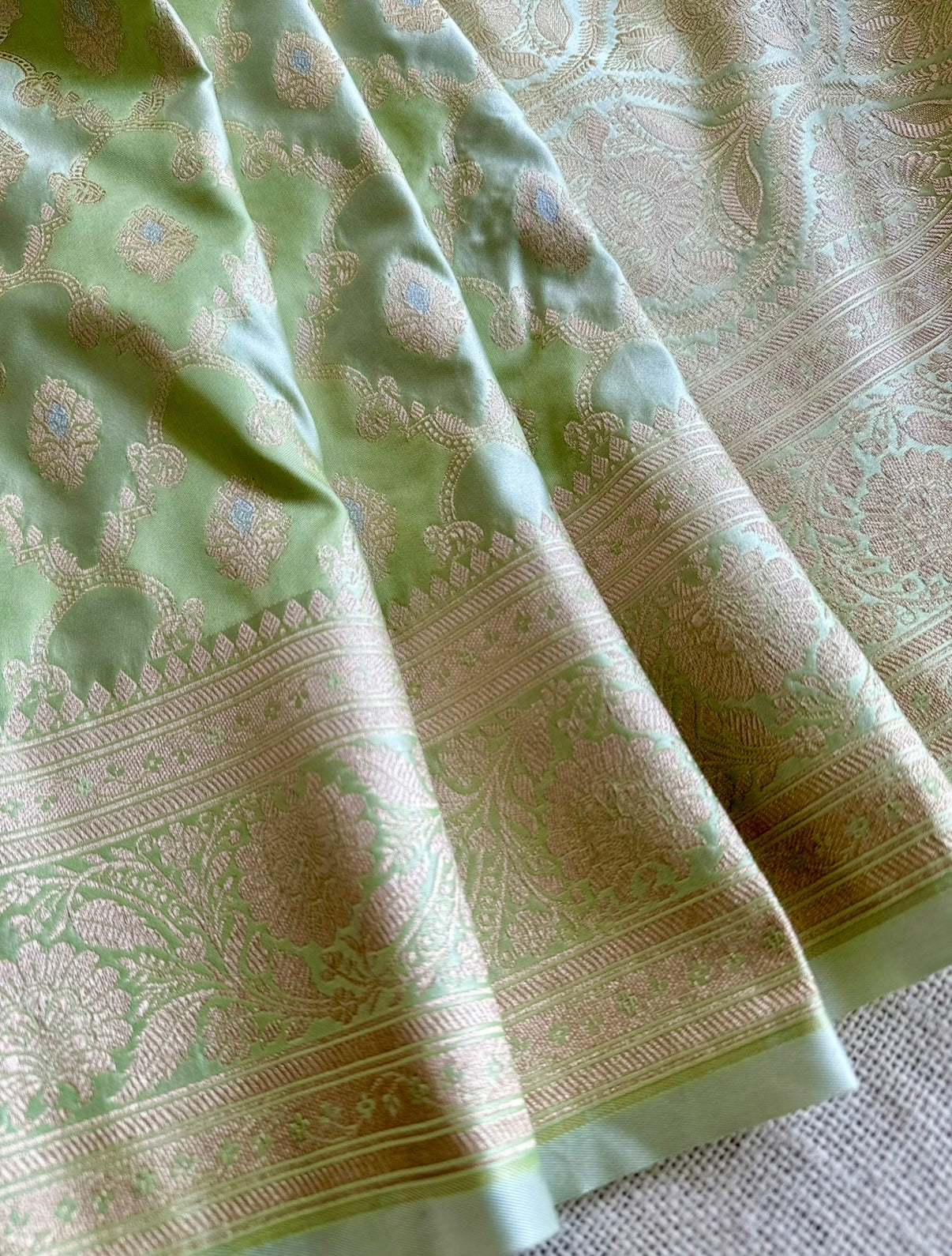 Exclusive Green Mashru Silk