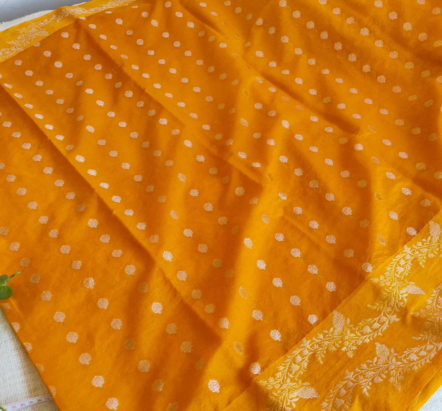 Mango Yellow Pure Chanderi Silk