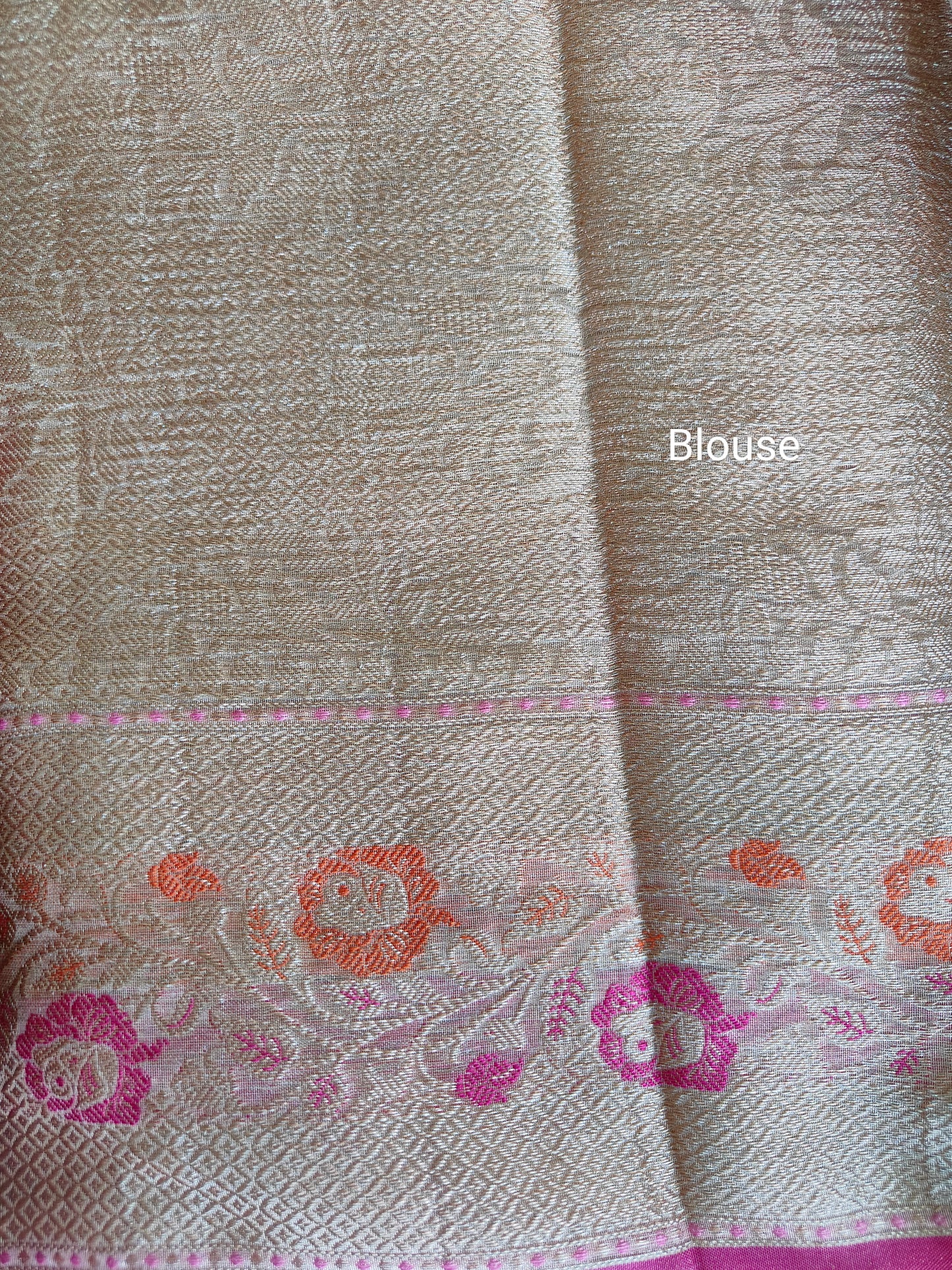 Ivory Crush Tissue Silk Saree