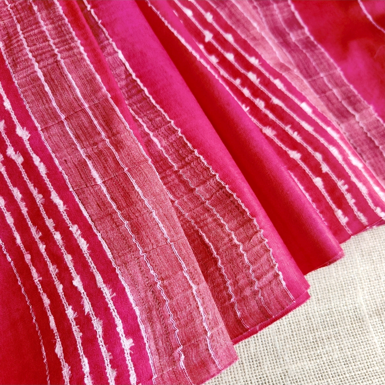 Pink Baswara Staple Silk Saree