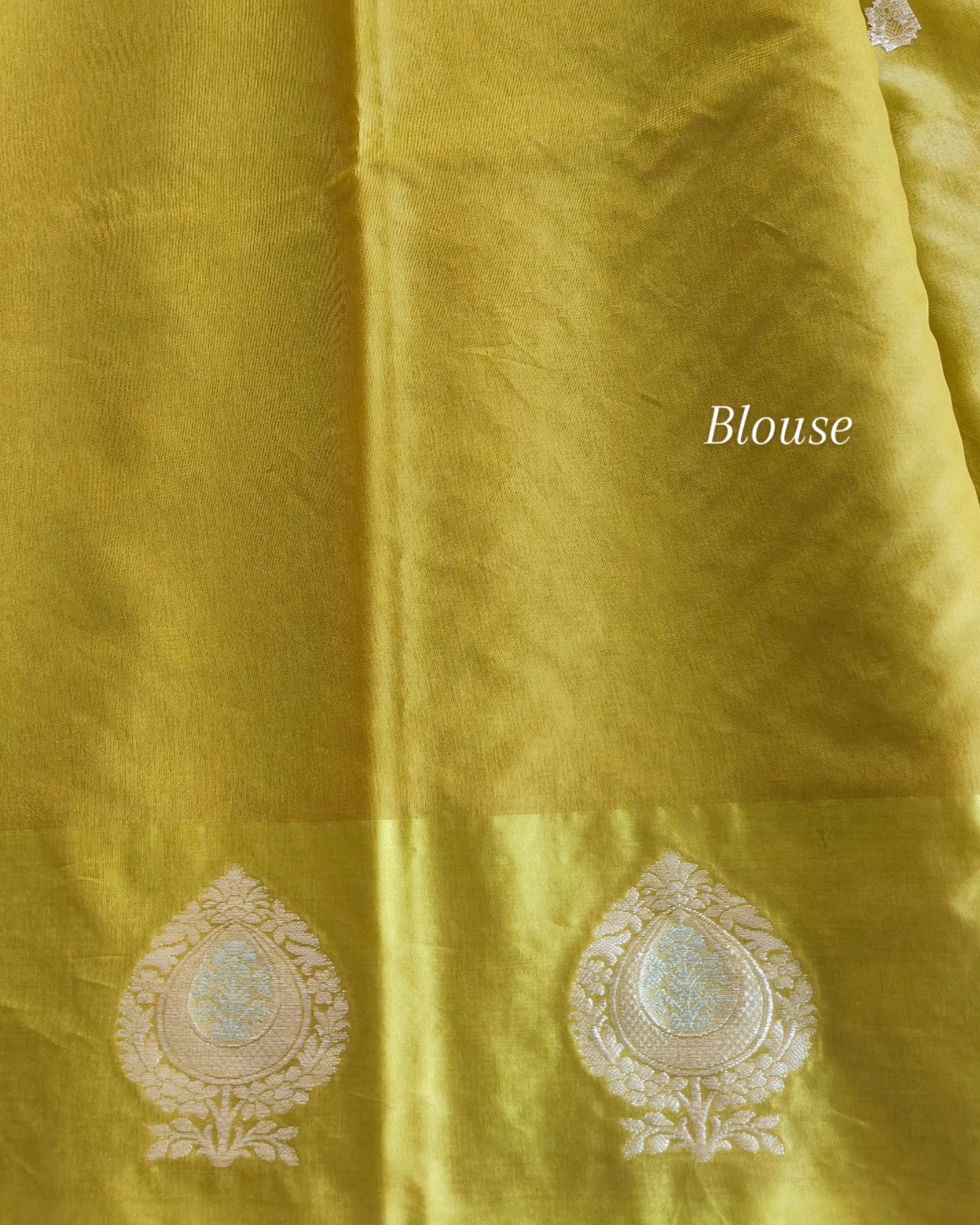 Mustard Yellow Raw Mango Silk Saree