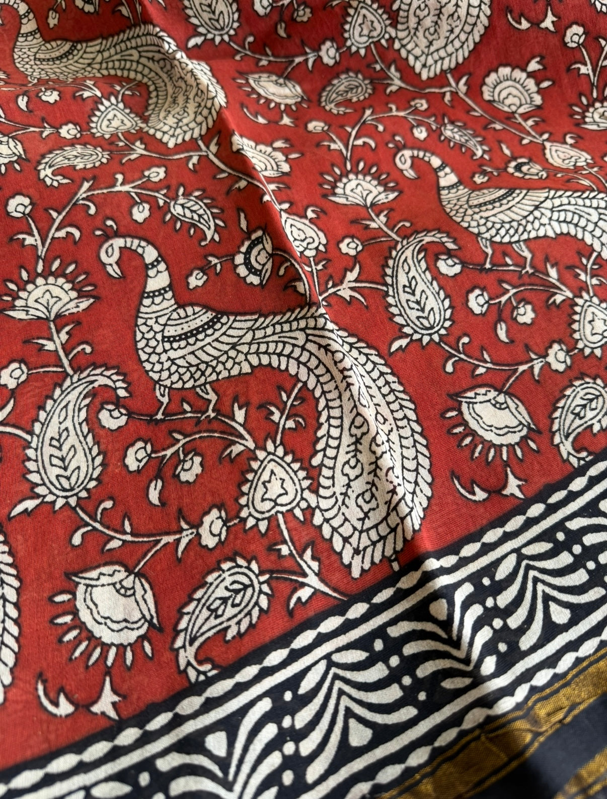 Maroon Pure Chanderi Silk Cotton Saree