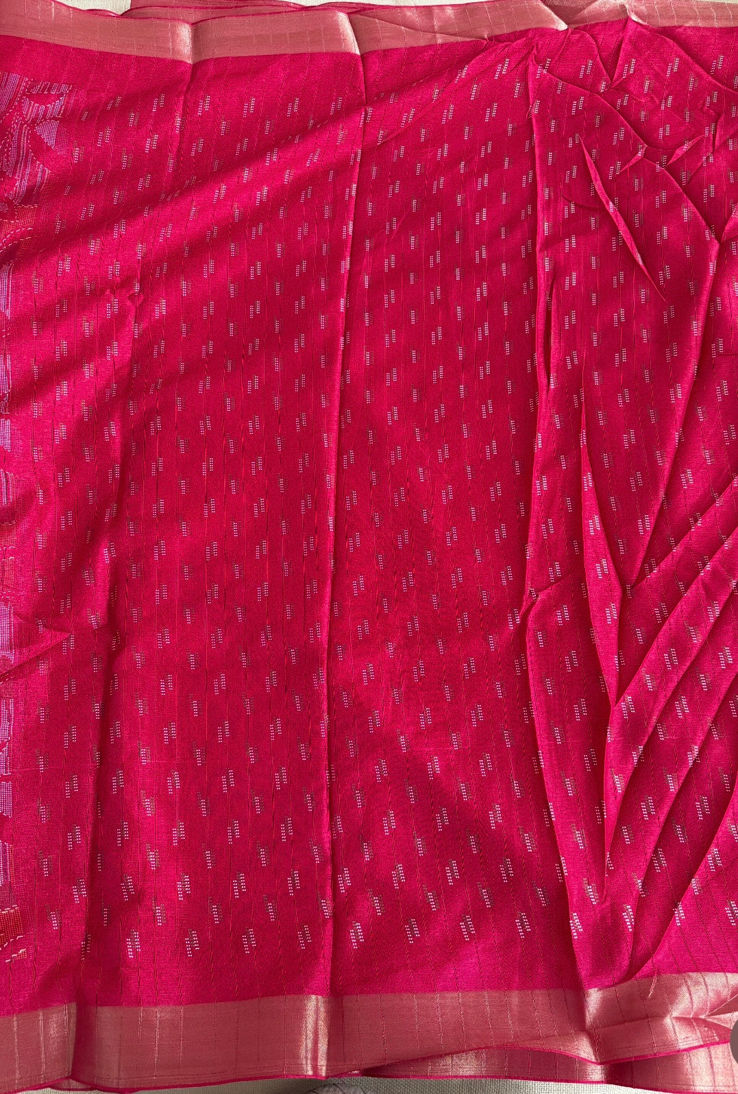 Pink Matka Tussar Digital Print Saree
