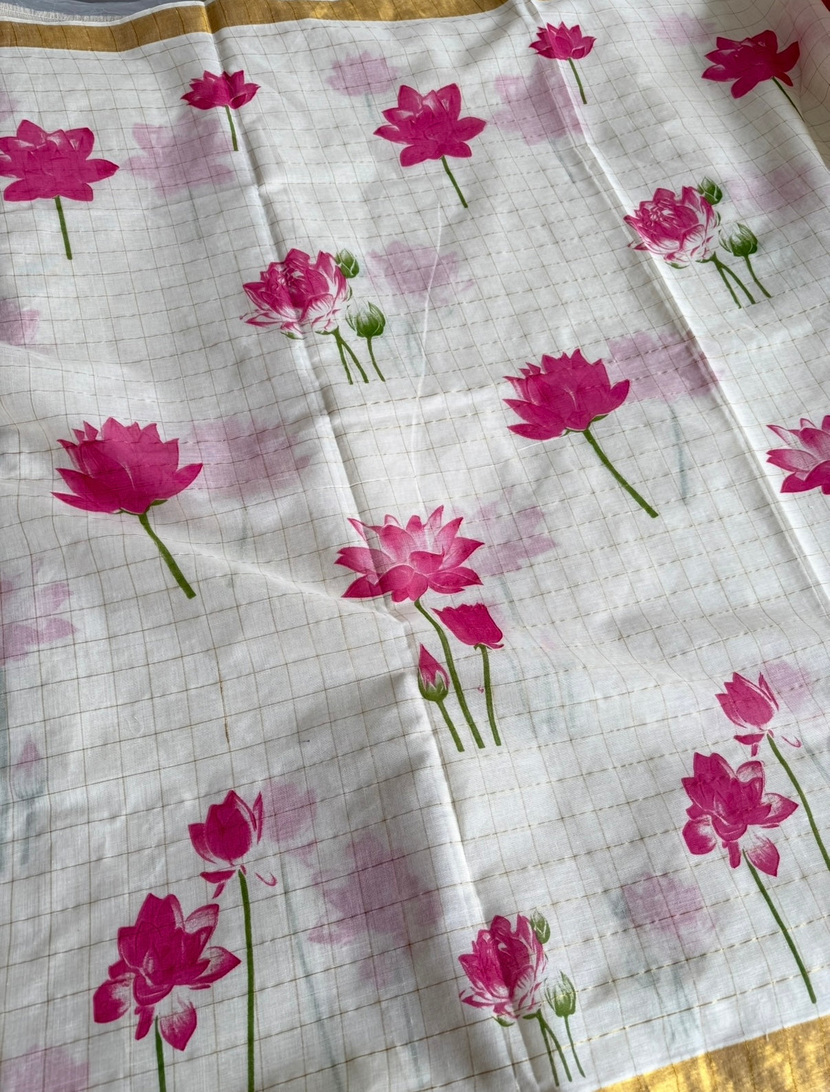 Onam Saree with Lotus