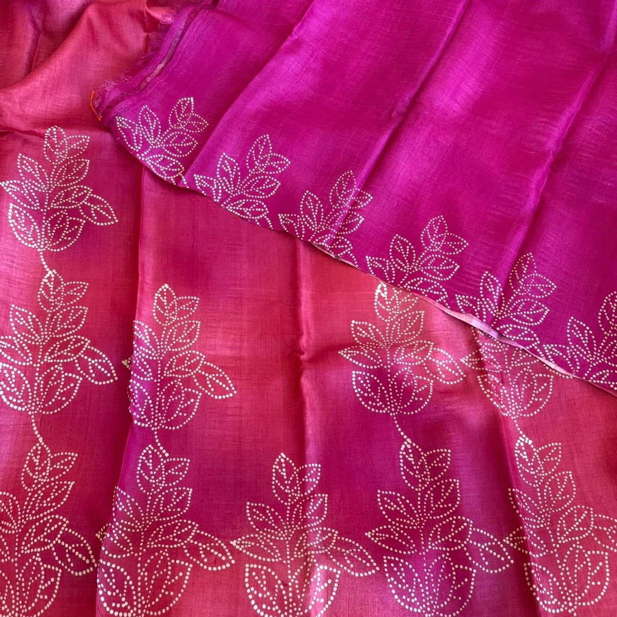 Rich Rani Pink Pure Tussar Silk Saree