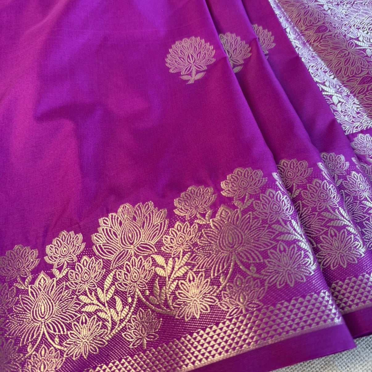 Magenta Banarasi Kadwa Katan Silk Saree