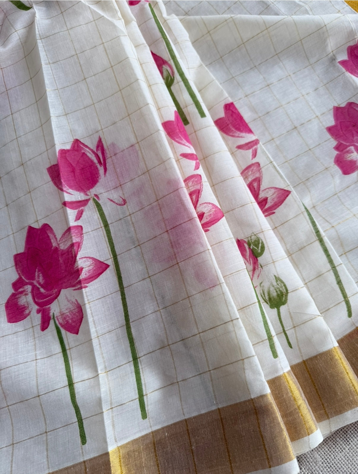 Onam Saree with Lotus