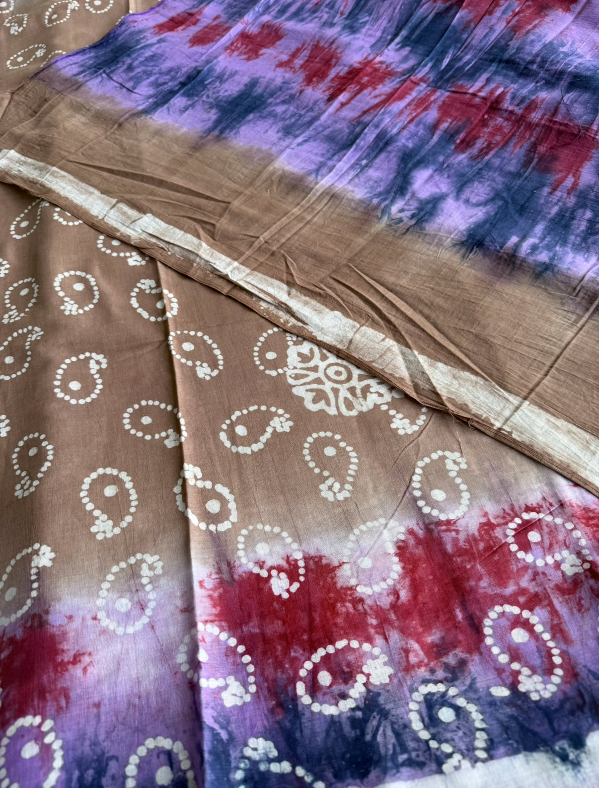 Hyderabad Cotton Bandhni Pattern Saree