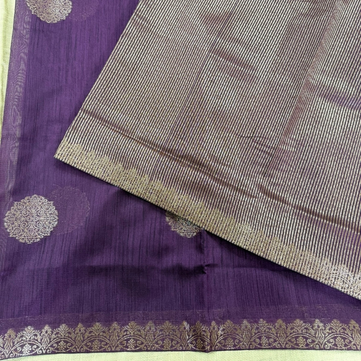 Purple Premium Semi Tussar Saree