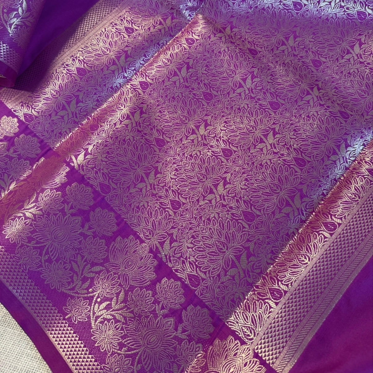 Magenta Banarasi Kadwa Katan Silk Saree
