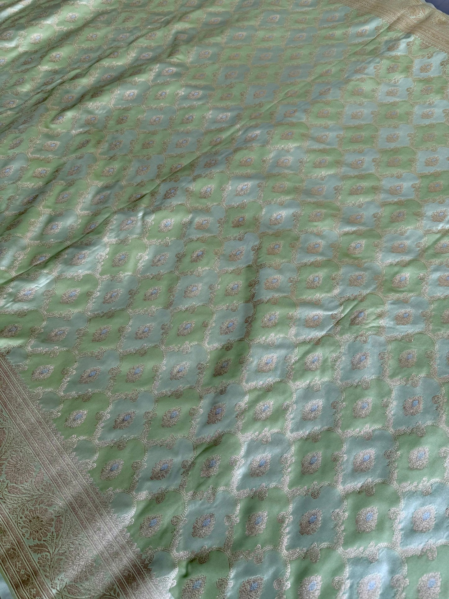 Exclusive Green Mashru Silk