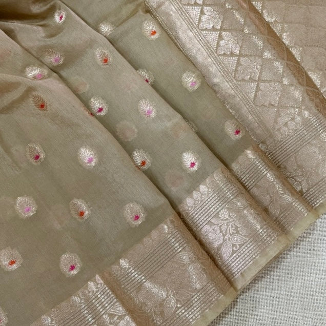 Beige Meena Georgette Saree Vini’s Ethnic