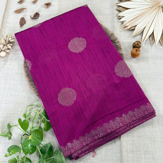 Pink Premium Semi Tussar Saree