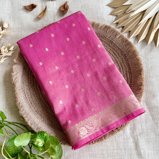 Pink Tissue Silk Saree
