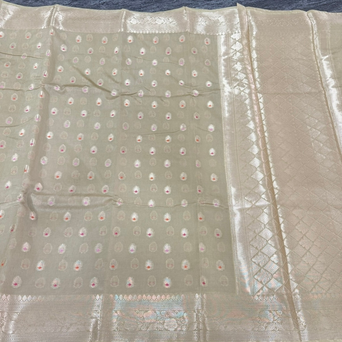 Beige Meena Georgette Saree Vini’s Ethnic