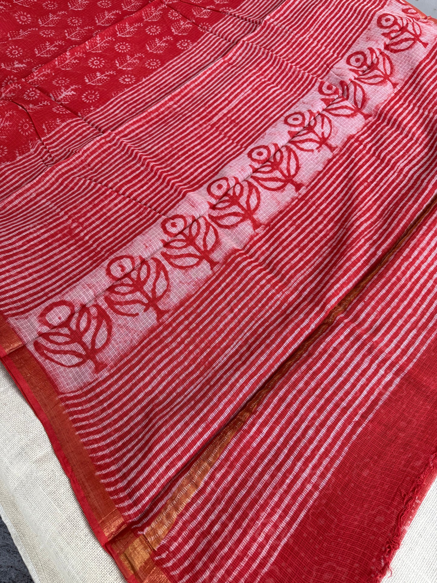 Orange Pure Kota Doriya Saree