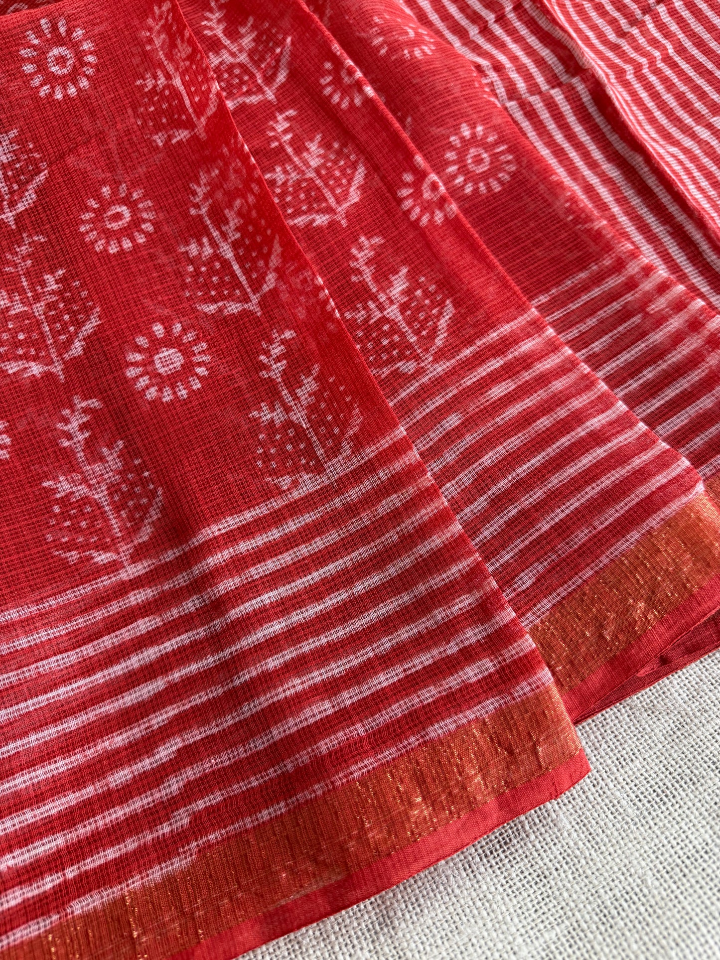 Orange Pure Kota Doriya Saree