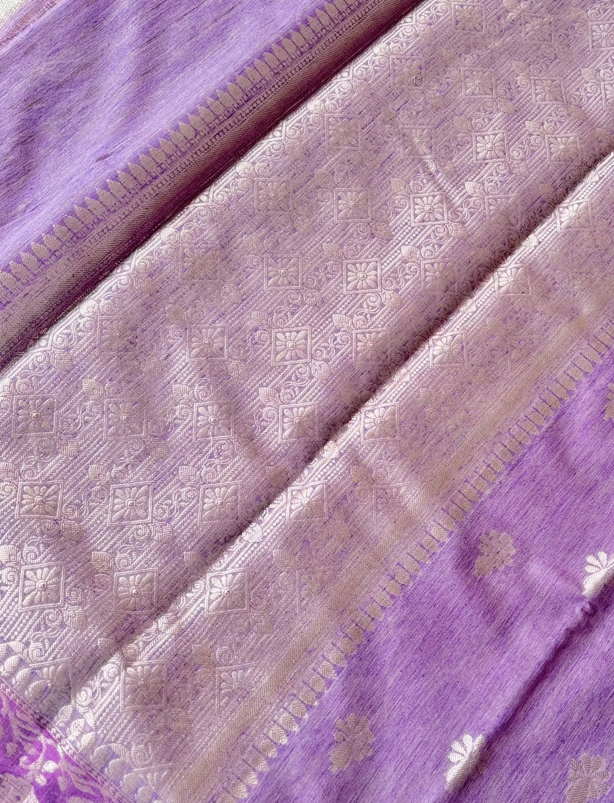 Dark Purple Munga Silk Cotton Saree