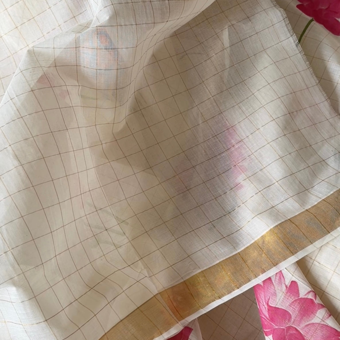 Onam Saree with Lotus