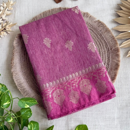 Wine Munga Silk Saree