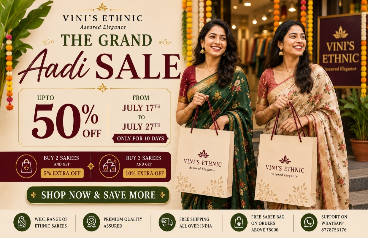 Grand Aadi Sale Vini's Ethnic 
