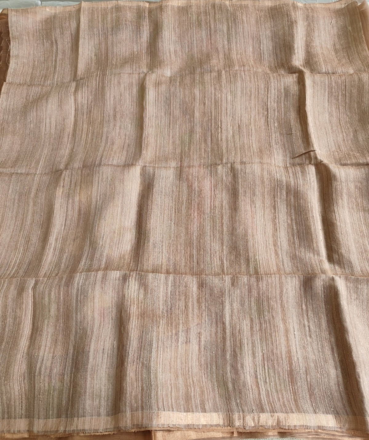 Chocolate Brown Pure Muslin Sequin Paithani Pallu Saree - Vini's Ethnic