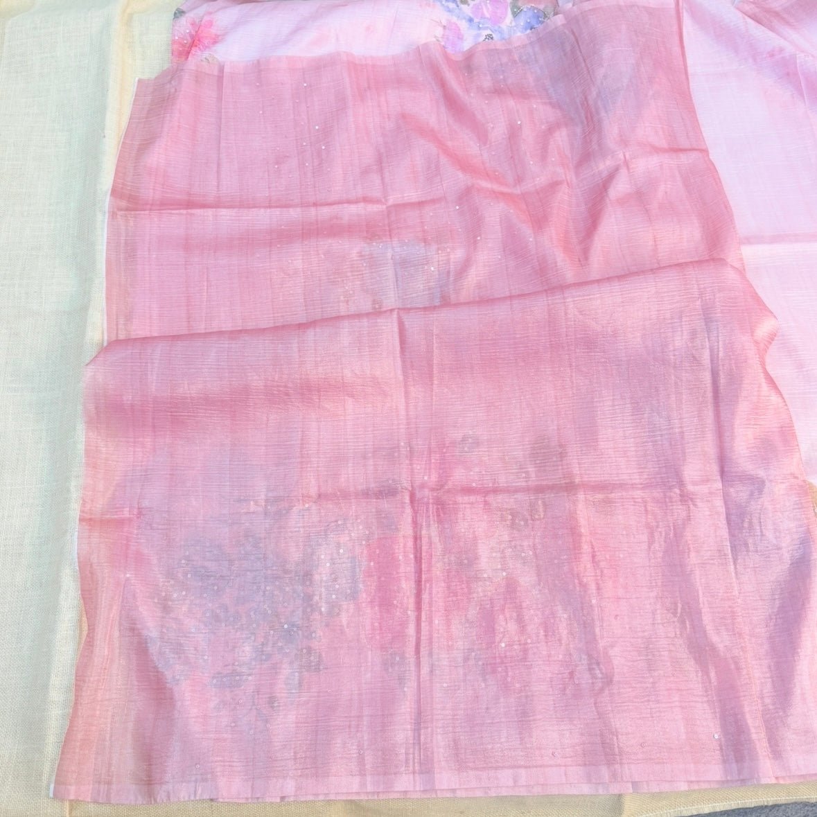 Pink Fancy Crepe Designer Saree - Vini's Ethnic
