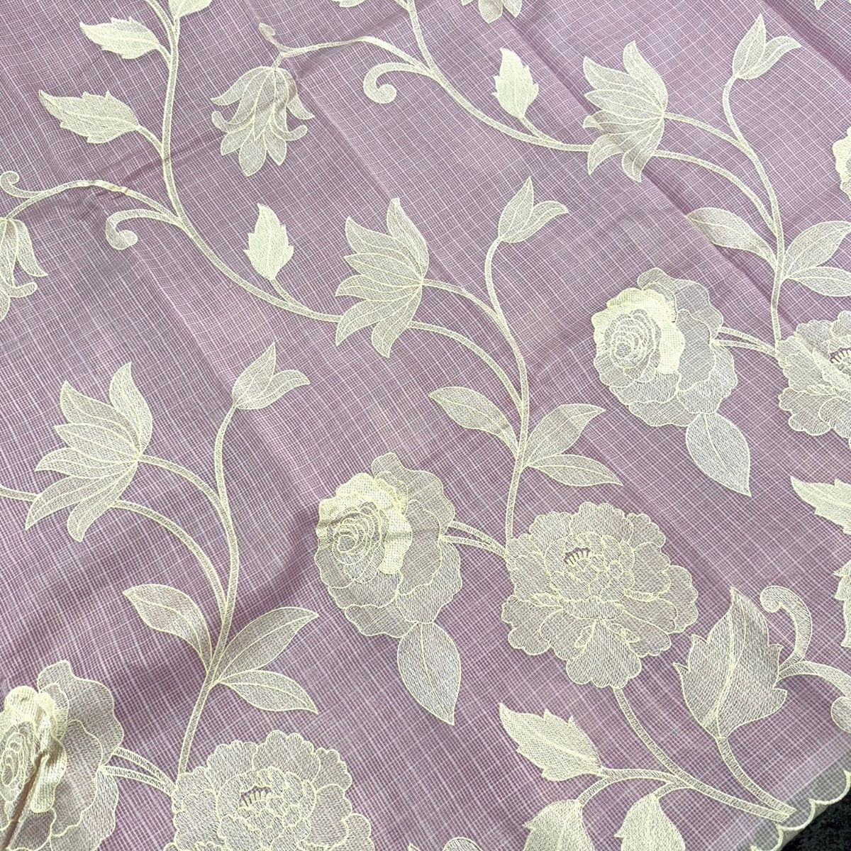 Pink Kota Embroidery Saree - Vini's Ethnic