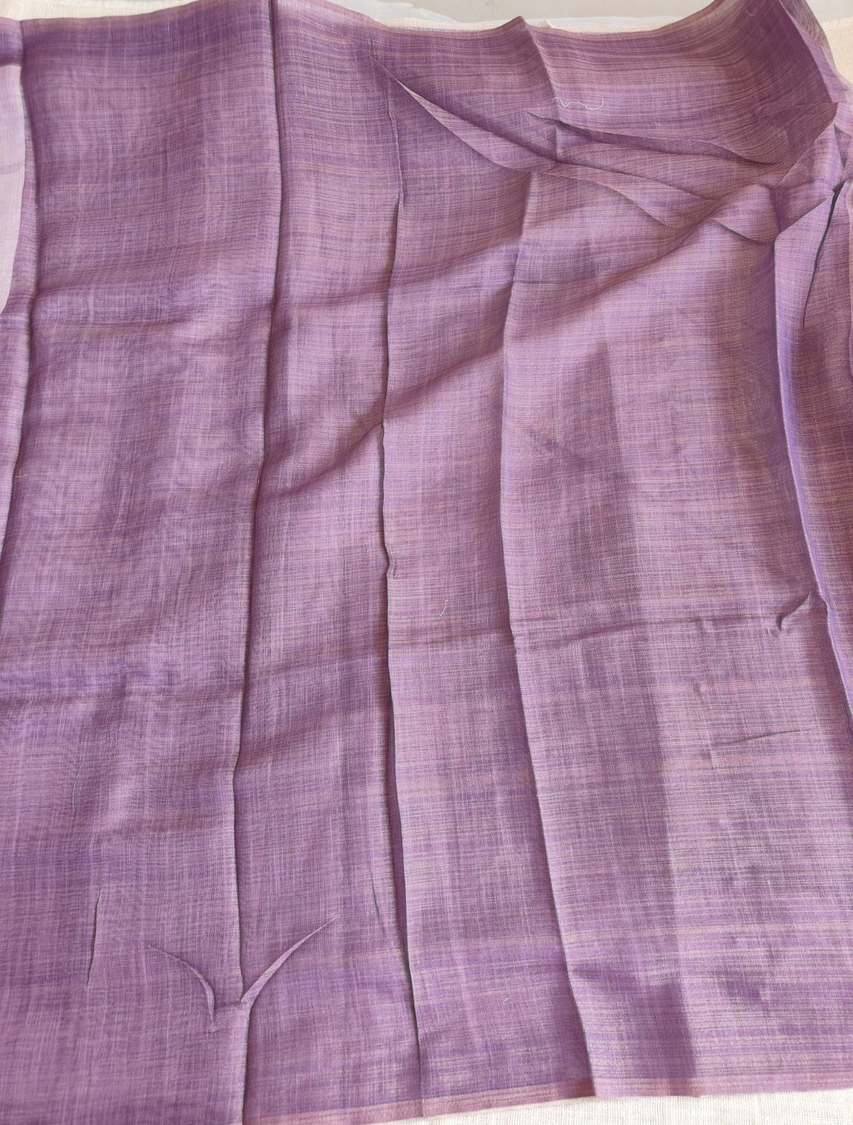 Purple Floral Tissue Linen Saree - Vini's Ethnic