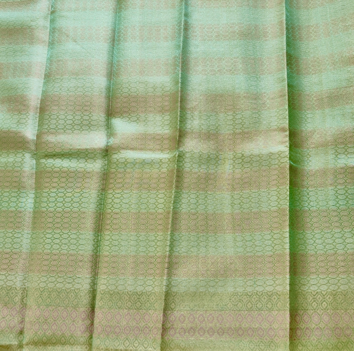 Green Shimmer Tissue Silk Saree