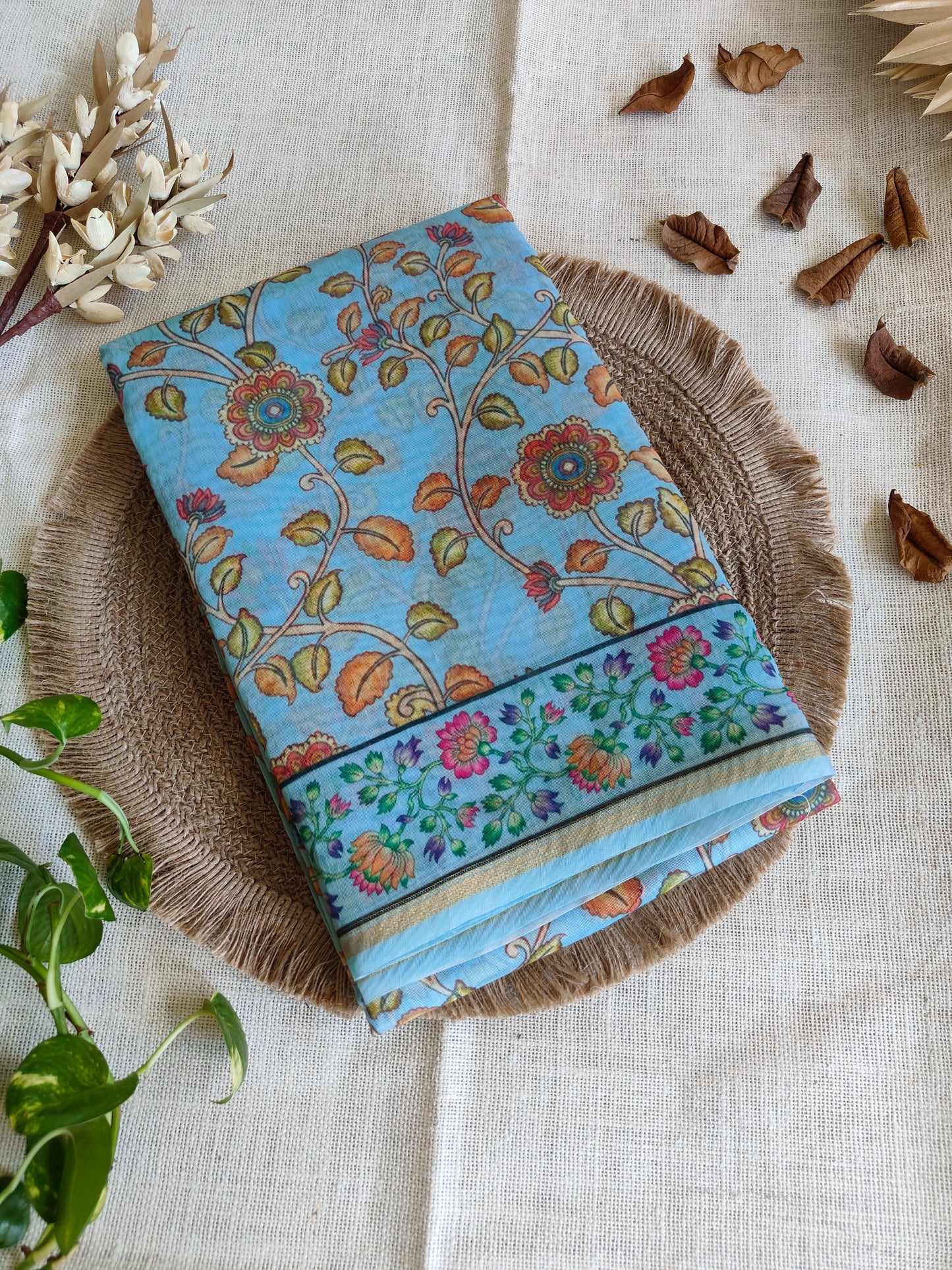 Sky Blue Pure Mercherised Cotton