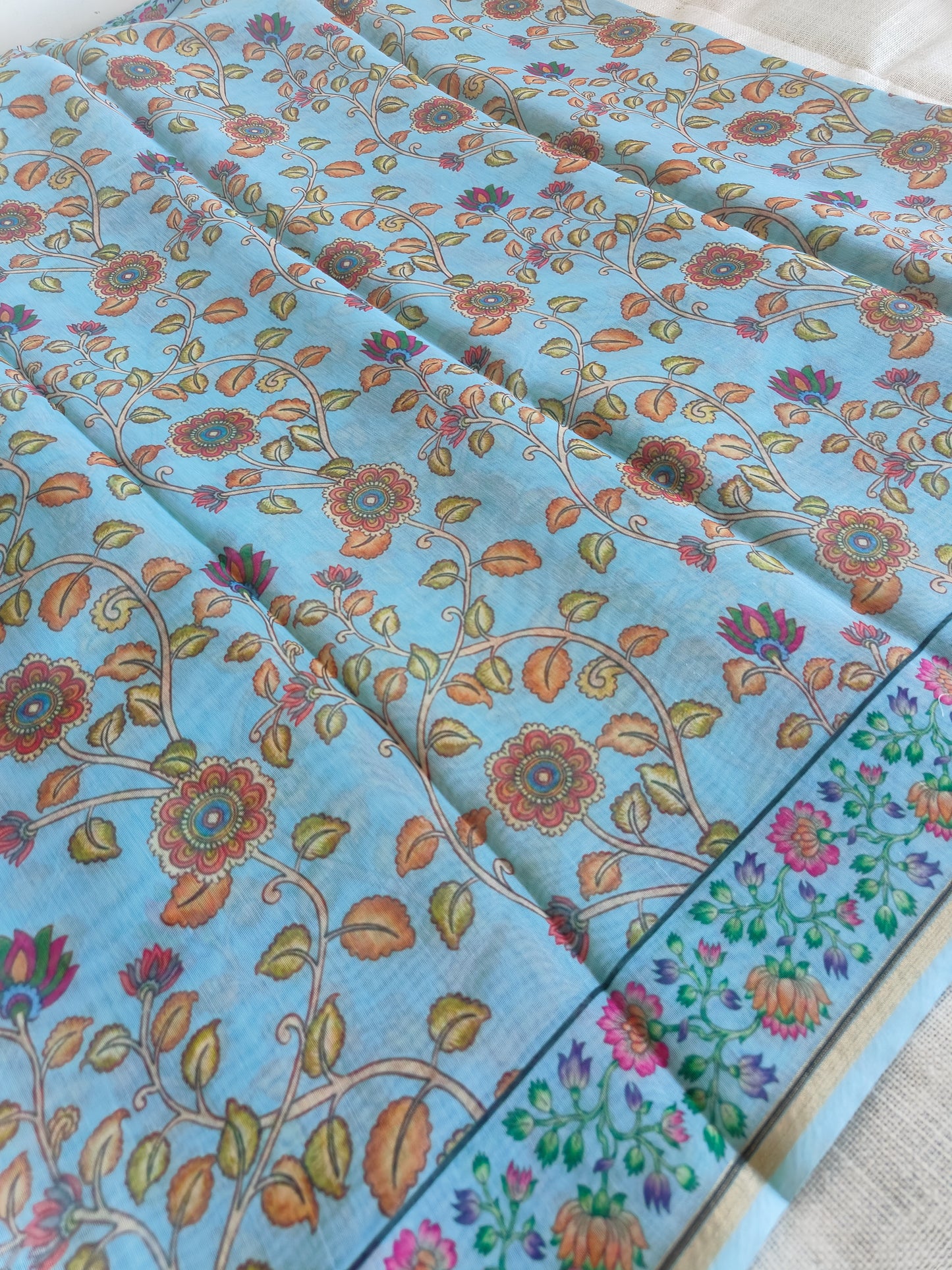 Sky Blue Pure Mercherised Cotton
