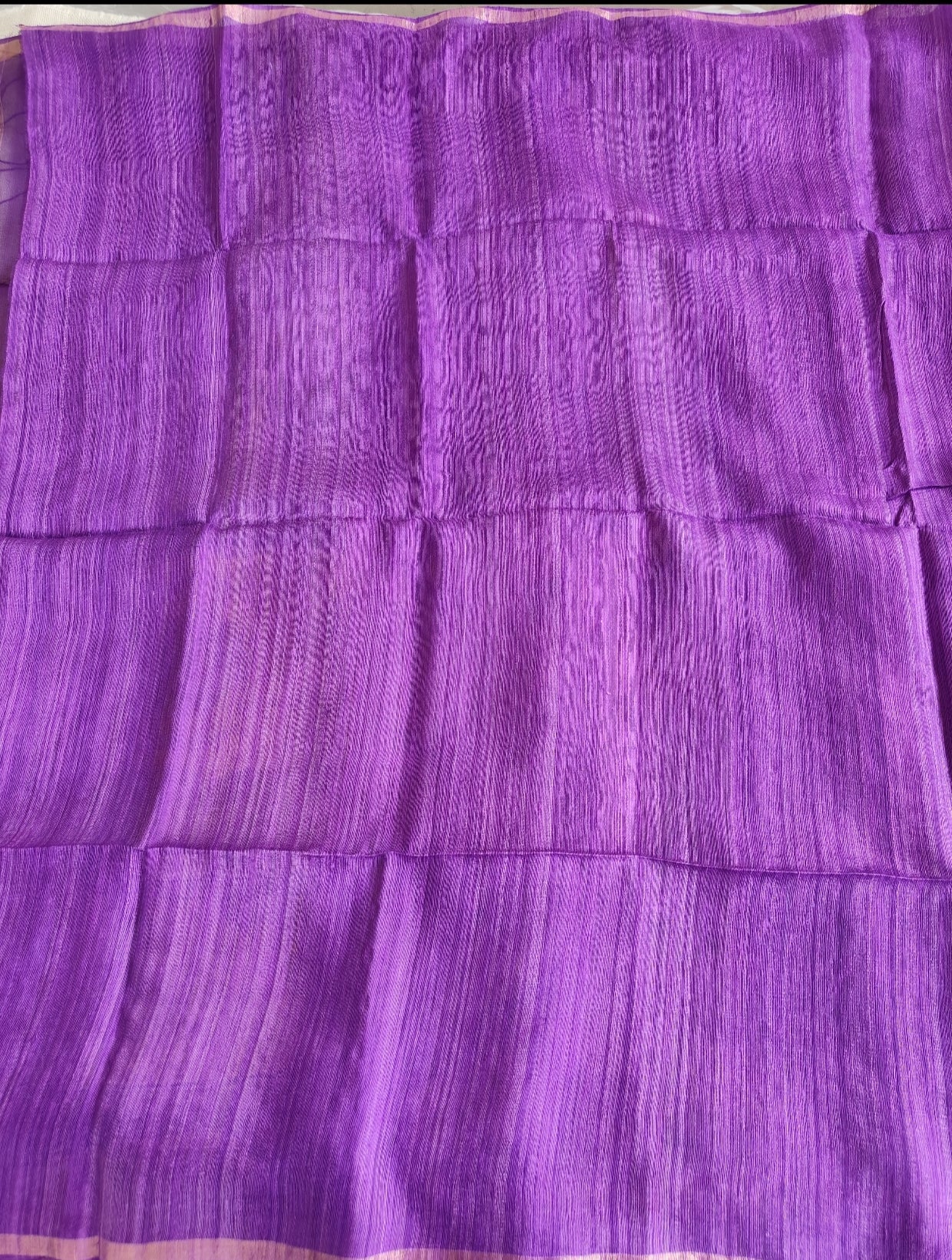 Purple Pure Muslin Sequin Paithani Pallu Saree