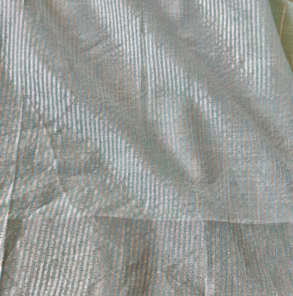 Blue Tissue Linen Saree