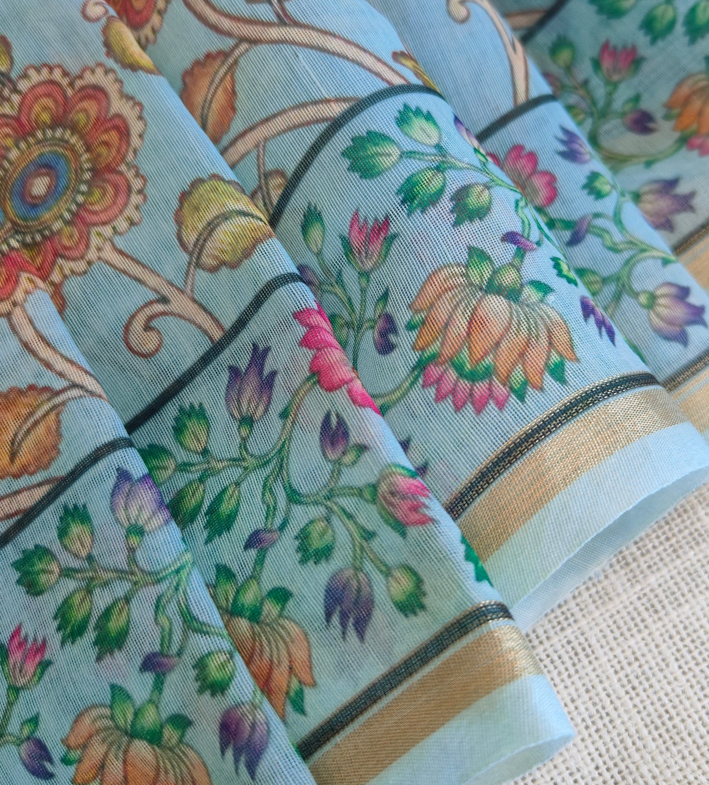Sky Blue Pure Mercherised Cotton