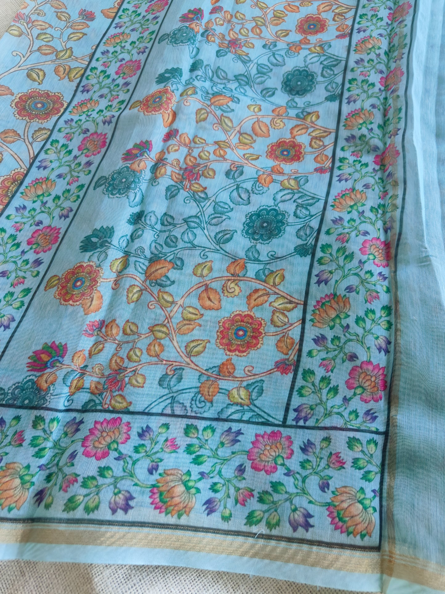 Sky Blue Pure Mercherised Cotton